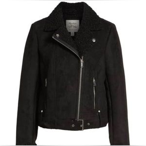 🖤NWOT Maralyn & Me Faux Shearling Moto Jacket